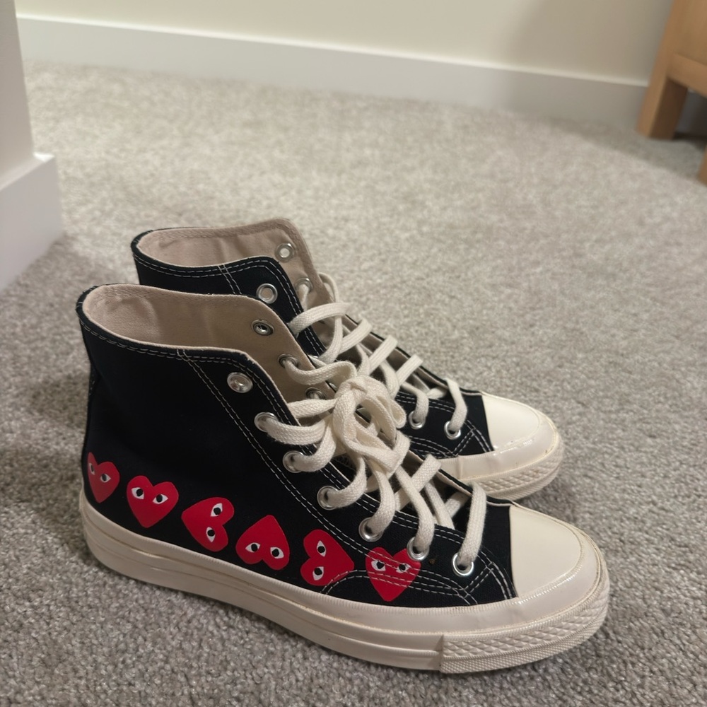 Comme des Garcons PLAY Black and Red Sneakers